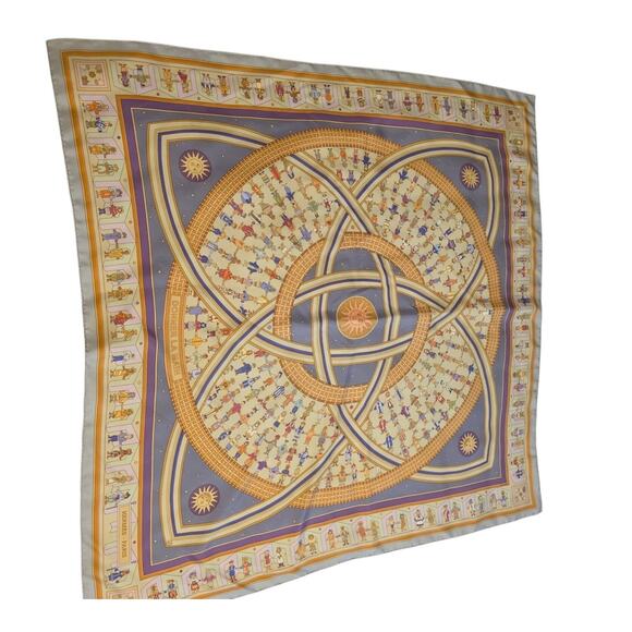 Hermes Paris Donner La Main Silk Scarf 36" Square 90cm - Picture 1 of 8